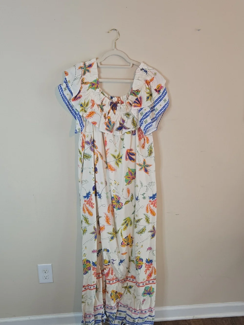 Sugarlips Floral Maxi Dress Off Shoulder Boho Cottagecore Flowy 2X - Picture 2 of 9
